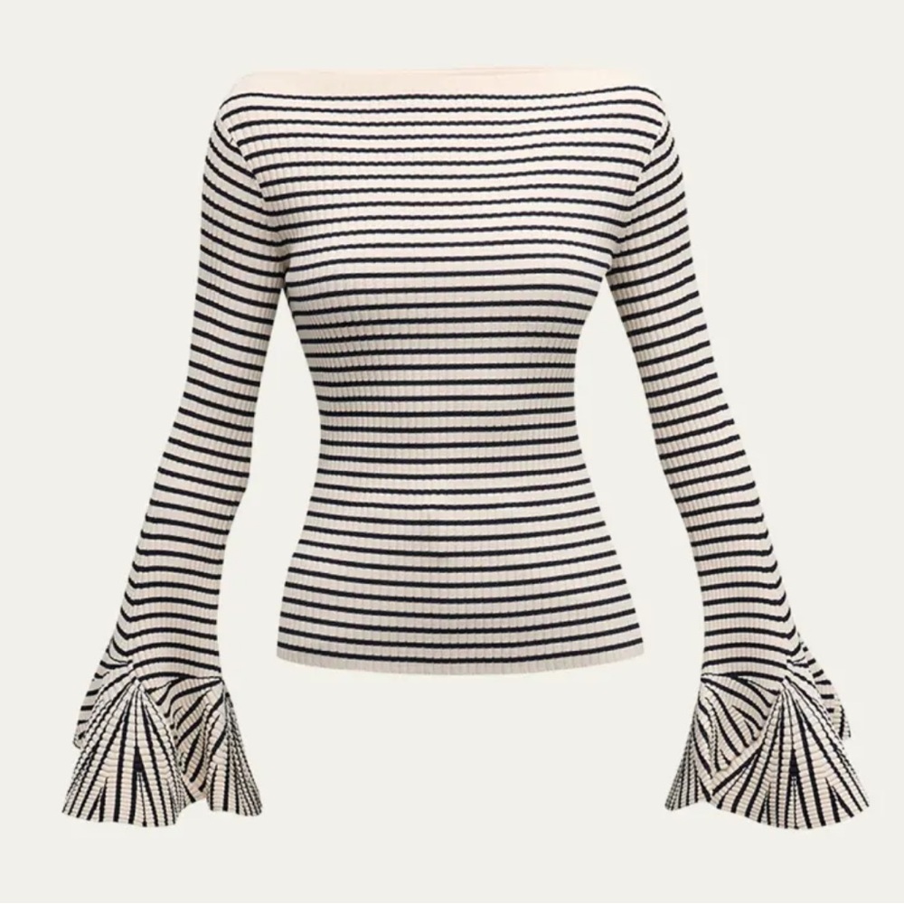 Aster Striped Long-Sleeve Top